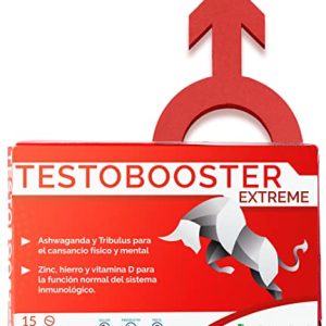 Testosterona Booster EXTREME VS Medical | Potenciador Sexual Masculino Natural | Pre Entreno, Rendimiento Muscular | Fuerza, Energía, Resistencia y Potencia | Ashwagandha,Tribulus Terrestris, Zinc